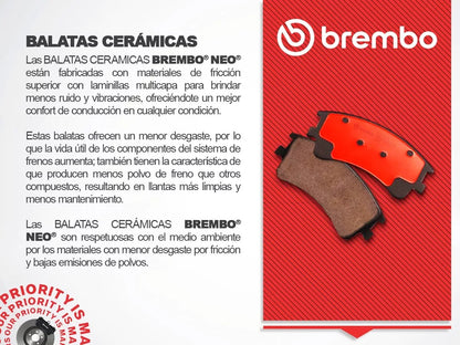 Balatas Cerámicas Nissan Platina Renault Clio 02 Al 10 Brembo