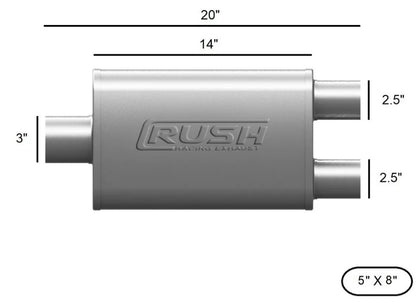 Resonador Silenciador Mofle Deportivo Rush R-sd30212