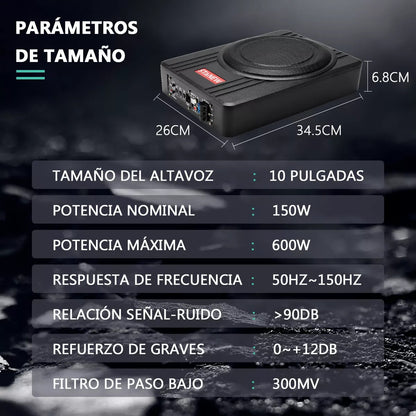 Bocina Subwoofer Amplificado Stanew De 10 In 600w Para Auto